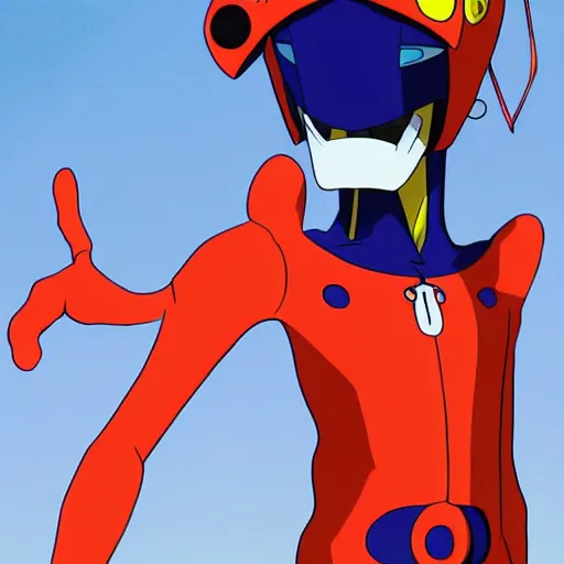 Prompt: goofy's son max as shinji from neon genesis evangelion, anime