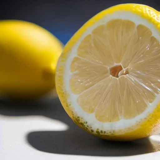 Image similar to an epic cinematic 8K HD movie shot of a close-up lemon