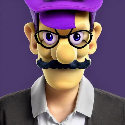 Prompt: Waluigi as a real person, 8k, Hyper realism,