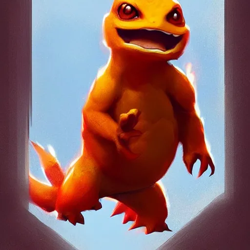 Image similar to Charmander digital Art, Greg rutkowski, Trending artstation,cinematic