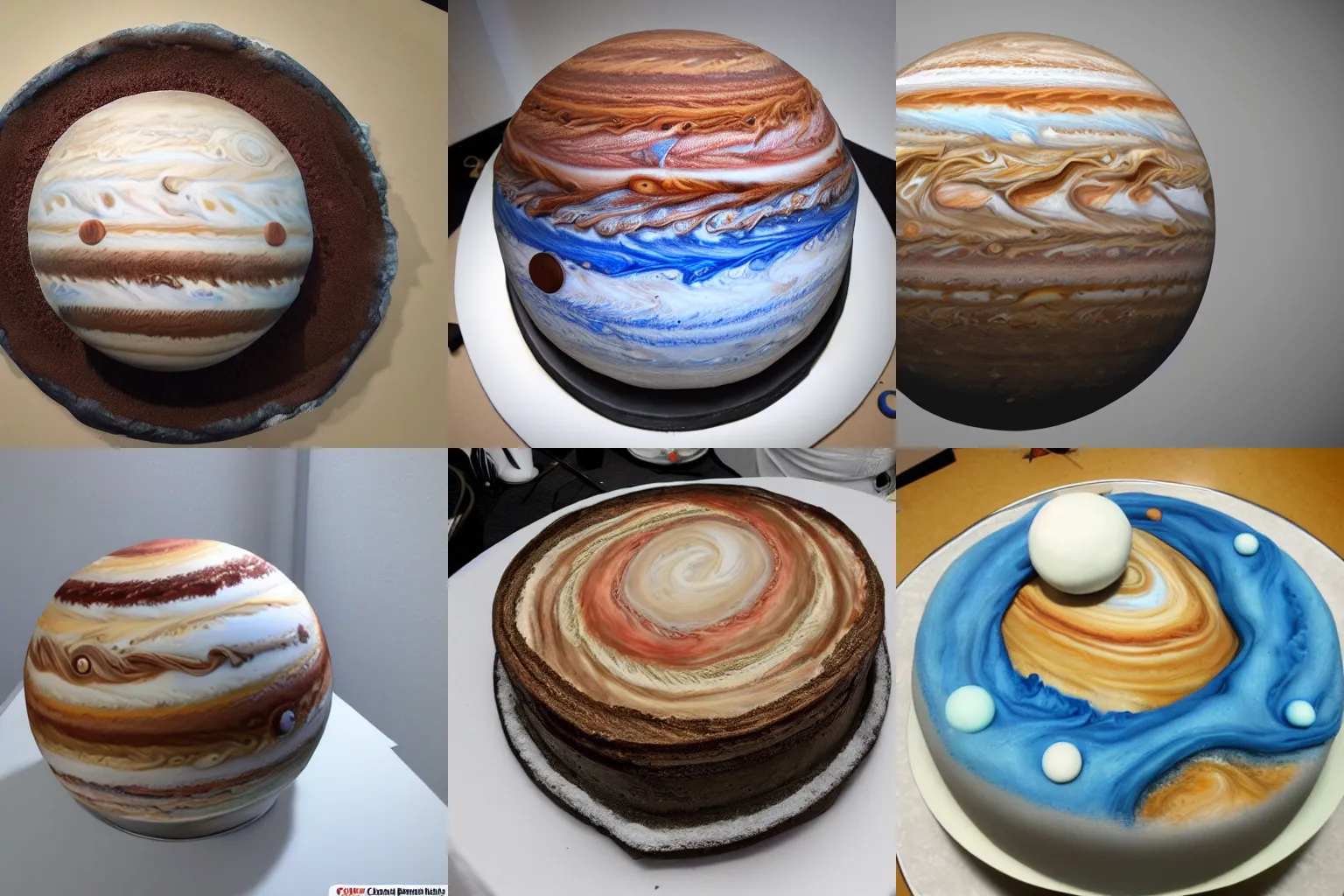 Prompt: jupiter made out of cake, extremely detailed, 4 k,