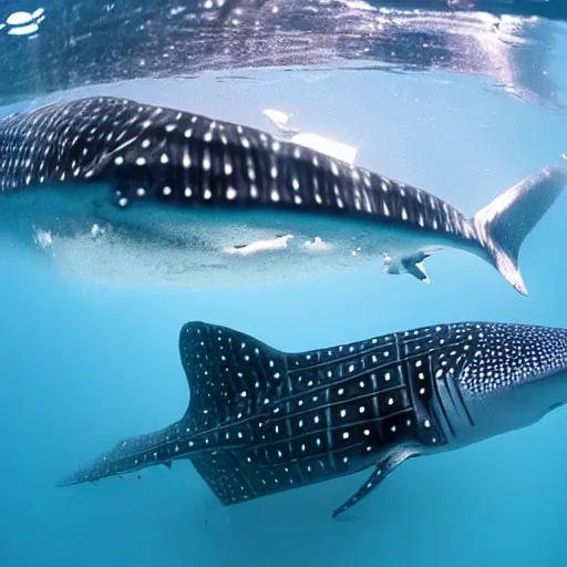 Prompt: whale shark as darth Vader