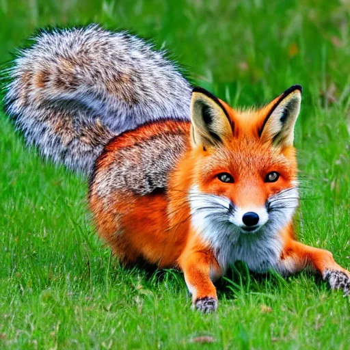 Image similar to half fox half squirrel