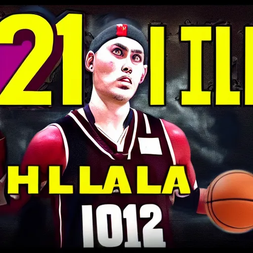 Image similar to youtube livestream of attila the hun playing nba 2 k 2 2