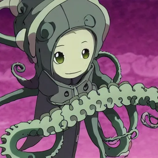 Image similar to “a tentacle monster in the anime Made in Abyss”