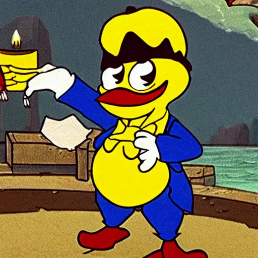 Prompt: Dan Larimer as scrooge mcduck