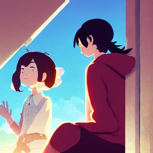 Image similar to an untold love story, during the lockdown period, the two couples gonna miss each other, cory loftis, james gilleard, atey ghailan, makoto shinkai, goro fujita, studio ghibli, rim light, exquisite lighting, clear focus, very coherent, plain background