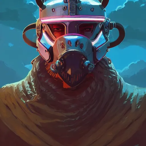 Image similar to cyberpunk viking helmet mask warrior goddess robot ninja fantasy, art gta 5 cover, official fanart behance hd artstation by jesper ejsing, by rhads, makoto shinkai and lois van baarle, ilya kuvshinov, ossdraws