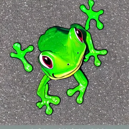 Image similar to A cute frog wishes you goodnight. Meme.