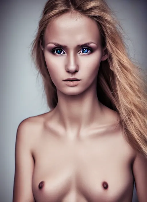 Image similar to a gorgeous norwegian female photo, professionally retouched, soft lighting, realistic, smooth face, full body shot, torso, dress, perfect eyes, sharp focus on eyes, 8 k, high definition, insanely detailed, intricate, elegant, art by mark litvokin