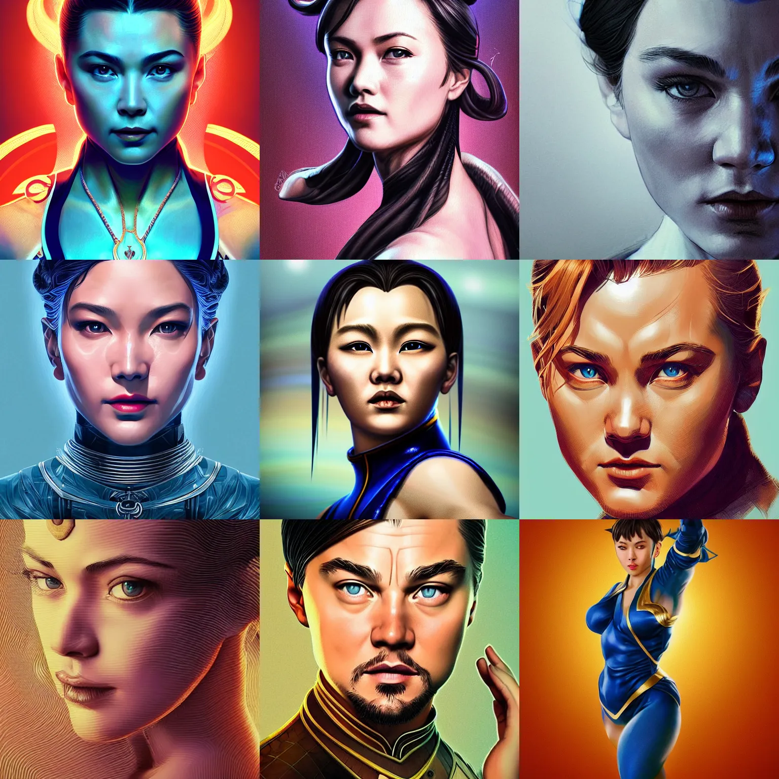 Prompt: portrait isometric drawing, leonardo dicaprio in chun li costume, intricate, epic lighting, cinematic composition, hyper realistic, 8k resolution, unreal engine 5, by Artgerm, tooth wu, dan mumford, beeple, wlop, rossdraws, James Jean, Andrei Riabovitchev, Marc Simonetti, yoshitaka Amano, Artstation