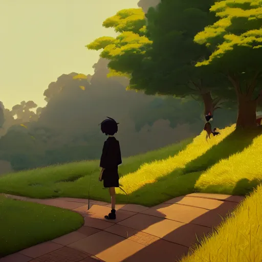 Image similar to i wandered lonely as a cloud, detailed, cory loftis, james gilleard, atey ghailan, makoto shinkai, goro fujita, studio ghibli, rim light, exquisite lighting, clear focus, very coherent, plain background