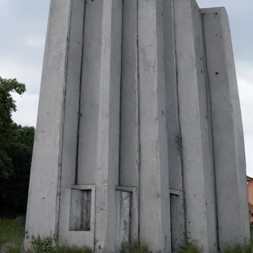 Image similar to yugoslavian brutalist concrete monument