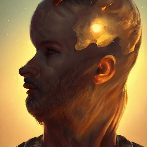 Image similar to the god of the milky way,human, artstation