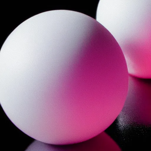 Prompt: white ball with pink shadow, dissiociative visual, elegant, 8K