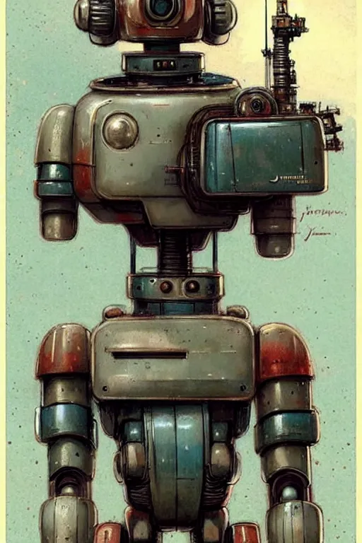 Prompt: ( ( ( ( ( 1 9 5 0 s retro future robot page of detailed book decorations. muted colors. ) ) ) ) ) by jean - baptiste monge!!!!!!!!!!!!!!!!!!!!!!!!!!!!!!