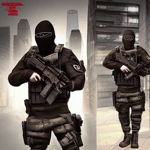 Image similar to “ rtx on, 3 0 9 0 capable, 2 1 savage in counter terrorist uniform, fighting crime in the city of atlanta, unreal engine, concept art ”