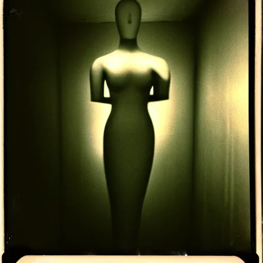 Image similar to dark room filled with shadowy mannequins, horror, nightmare, terrifying, surreal, nightmare fuel, old polaroid, blurry, expired film, lost footage, found footage,