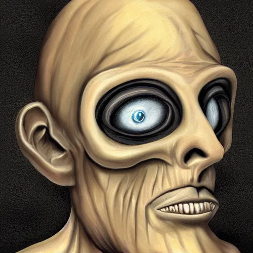 Image similar to one - eyed monster, ancient cyclops, portrait, digital painting