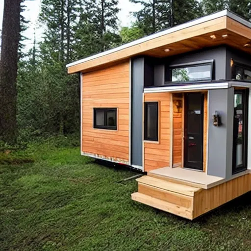 Prompt: a modern tiny home duplex