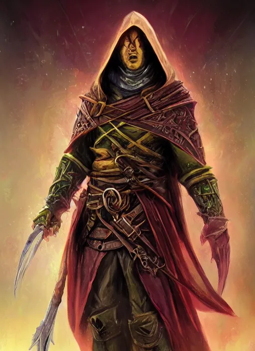 Image similar to hooded cultist, ultra detailed fantasy, dndbeyond, bright, colourful, realistic, dnd character portrait, full body, pathfinder, pinterest, art by ralph horsley, dnd, rpg, lotr game design fanart by concept art, behance hd, artstation, deviantart, hdr render in unreal engine 5