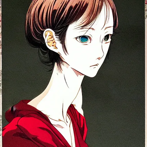 Image similar to prompt : portrait painted in miyazaki color style drawn by katsuhiro otomo and takato yamamoto, inspired by fables, china doll face, smooth face feature, intricate oil painting, high detail, sharp high detail, manga and anime 2 0 0 0