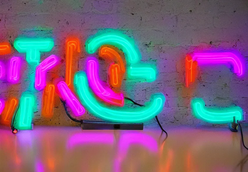 Image similar to a neon sign that says