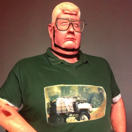 Prompt: Hank from King of the Hill in real life.