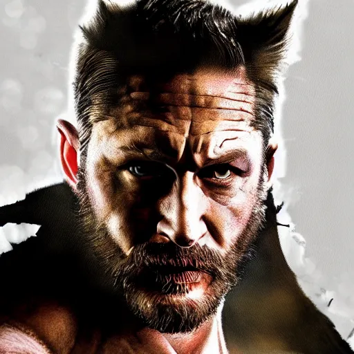 Prompt: Tom Hardy as wolverine 4K quality Photorealism