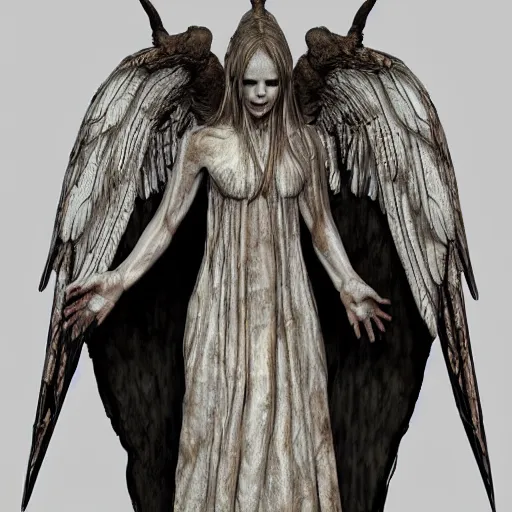 Prompt: Seraphim, Hyper Detailed, Photo Realistic, Horror, Light