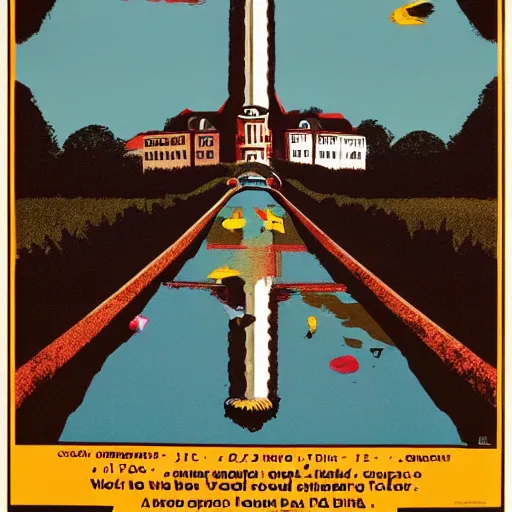 Image similar to vintage travel poster to See Iowa 2010s