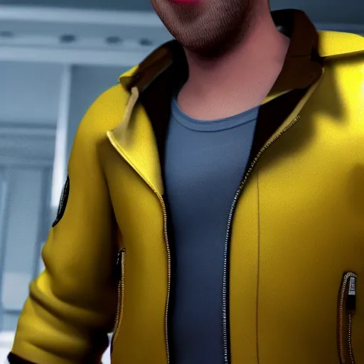 Prompt: minion in ryan gosling jacket from drive, unreal engine, ray tracing, detailed illustration, full hd, 4 k, realistic, highly detailed