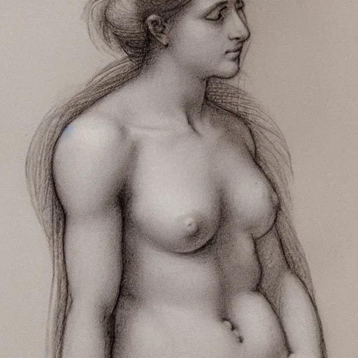 Prompt: of a beautiful girl sketched in pencil by michelangelo lots of little sketches a study of the female form ultra detail maximillist