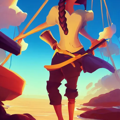 Image similar to painting treasure on sea of thieves game smooth median photoshop filter cutout vector, behance hd by jesper ejsing, by rhads, makoto shinkai and lois van baarle, ilya kuvshinov, rossdraws global illumination