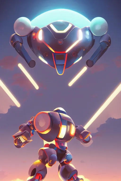 Image similar to metabots medabots medarotto medarot robot minimalist comics, behance hd by jesper ejsing, by rhads, makoto shinkai and lois van baarle, ilya kuvshinov, rossdraws global illumination ray tracing hdr radiating a glowing aura