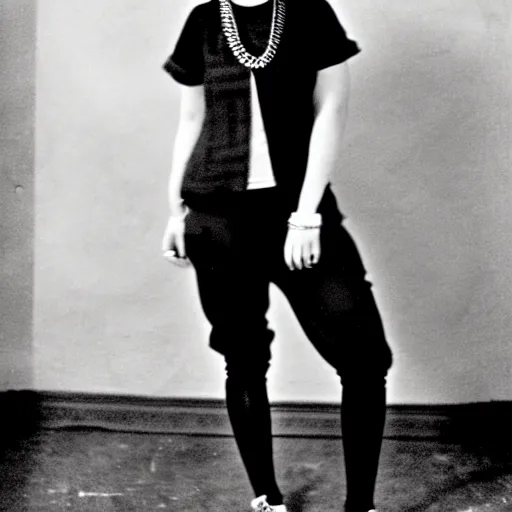 Image similar to female streetwear blogger, in the 1920s, full body portrait shot