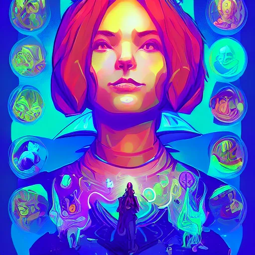 Image similar to skill magic deepdream radiating a glowing aura stuff loot legends stylized digital illustration video game icon artstation lois van baarle, ilya kuvshinov, rossdraws,