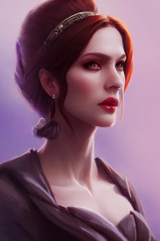 Image similar to lady, empire styly, portrait, detailed art, artstation