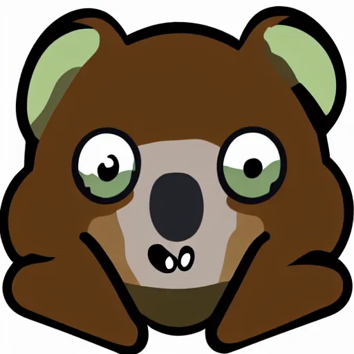 Prompt: cute whatsapp emoji of a koala bear, vector