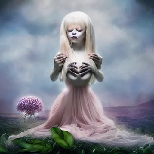 Prompt: lullaby scenery by Natalie Shau, masterpiece