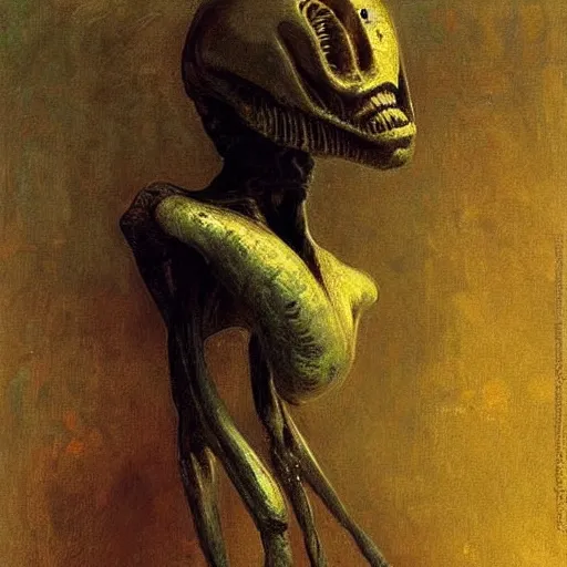 Image similar to alien by ilya repin