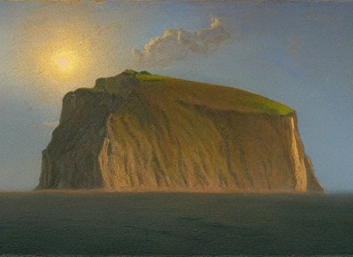 Image similar to cliffs of dover, uk in the style of hudson river school of art, oil on canvas