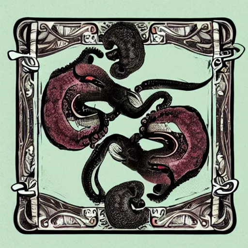 Image similar to octopuses playing poker