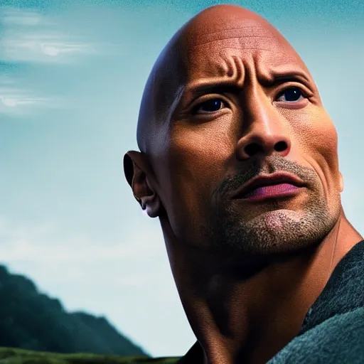 Prompt: Dwayne Johnson cinematic portrait, HD photography, 4k