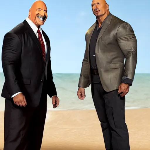 Prompt: Dr Phil as Dwayne Johnson