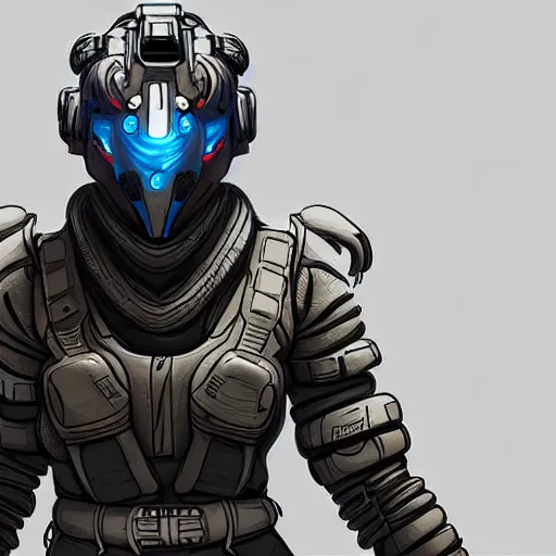 Image similar to wraith from apex legends, digital art, character design, masterpiece