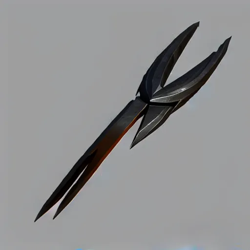 Prompt: a glaive, 3D render