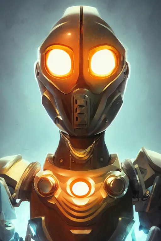 Image similar to epic mask helmet robot ninja portrait stylized as fornite style game design fanart by concept artist gervasio canda, behance hd by jesper ejsing, by rhads, makoto shinkai and lois van baarle, ilya kuvshinov, rossdraws global illumination radiating a glowing aura global illumination ray tracing hdr render in unreal engine 5