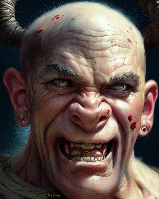 Prompt: scrappy popeye, fantasy character portrait, ultra realistic, concept art, intricate details, highly detailed by greg rutkowski, gaston bussiere, craig mullins, simon bisley