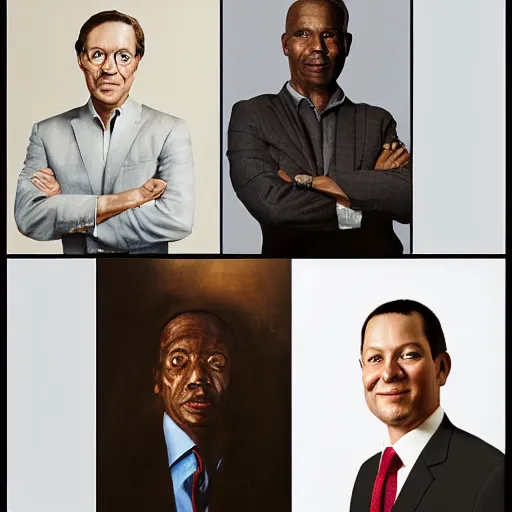 Image similar to lance van hoecke corporate portrait, professional profile photo, hyperreal photo portrait by jonathan yeo, by kehinde wiley, by craig wiley, by david dawson